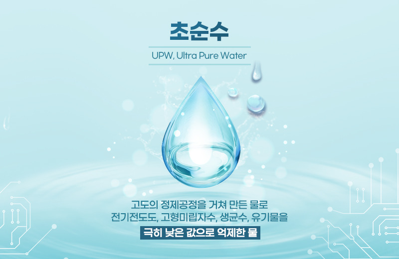 반도체 제조에 사용되는 순수한 물, ‘초순수’
